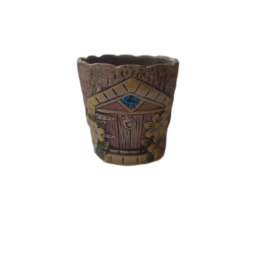 Fairy Door Pixie Pot – Approx. 4" – Miniature Garden Décor – Fantasy Cottagecore